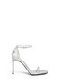 Main View - Click To Enlarge - STUART WEITZMAN - 'Nudist Song' clouded marble print leather sandals