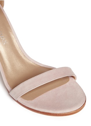 Detail View - Click To Enlarge - STUART WEITZMAN - 'Simple' ankle strap nubuck leather sandals