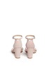 Back View - Click To Enlarge - STUART WEITZMAN - 'Simple' ankle strap nubuck leather sandals