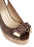 Detail View - Click To Enlarge - STUART WEITZMAN - 'Boda Jean' glitter leopard print cork wedge sandals