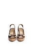 Front View - Click To Enlarge - STUART WEITZMAN - 'Boda Jean' glitter leopard print cork wedge sandals