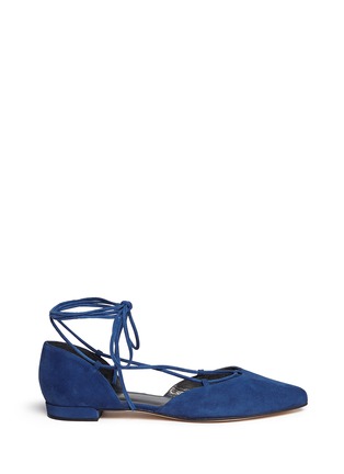 Main View - Click To Enlarge - STUART WEITZMAN - 'Gilligan' lace-up d'Orsay flats