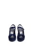 Front View - Click To Enlarge - STUART WEITZMAN - 'Turnover' suede wedge platform sandals