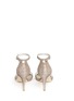 Back View - Click To Enlarge - STUART WEITZMAN - Ankle strap lamé glitter sandals