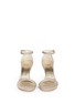 Front View - Click To Enlarge - STUART WEITZMAN - Ankle strap lamé glitter sandals