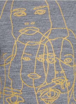 Detail View - Click To Enlarge - STELLA MCCARTNEY - Quilted face embroider sweater