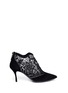 Main View - Click To Enlarge - NICHOLAS KIRKWOOD - Lace embroidery suede booties