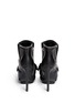 Back View - Click To Enlarge - ALEXANDER MCQUEEN - Velvet bow leather suede ankle boots