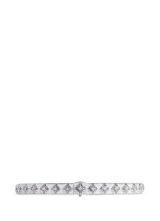 Main View - Click To Enlarge - SHAMBALLA JEWELS - 'SoS' diamond 18k white gold bangle