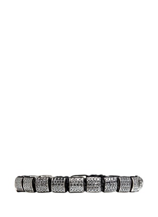 Main View - Click To Enlarge - SHAMBALLA JEWELS - 'Lock' black diamond 18k gold bracelet