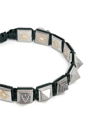 Detail View - Click To Enlarge - SHAMBALLA JEWELS - 'Pyramid' diamond 18k gold bracelet