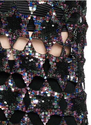 Detail View - Click To Enlarge - GIVENCHY - Sequinned star cutout tank top