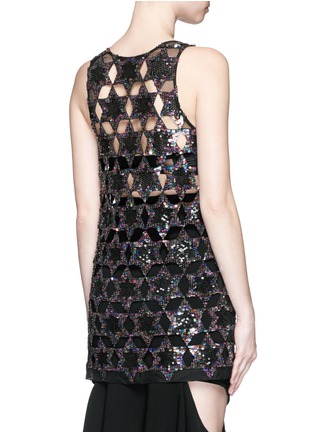 Back View - Click To Enlarge - GIVENCHY - Sequinned star cutout tank top