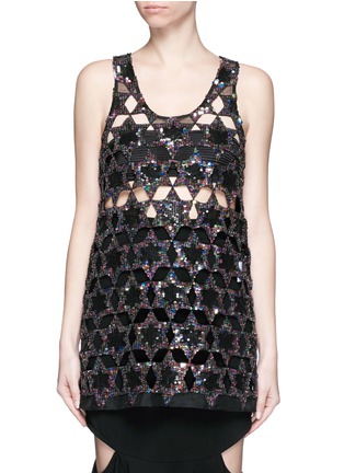 Main View - Click To Enlarge - GIVENCHY - Sequinned star cutout tank top
