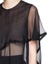 Detail View - Click To Enlarge - GIVENCHY - Asymmetric drape sheer silk top