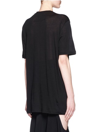 Back View - Click To Enlarge - GIVENCHY - 'Fauno' cross print cotton T-shirt