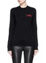Main View - Click To Enlarge - GIVENCHY - 'Love' embroidery patch cashmere sweater