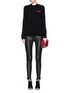 Figure View - Click To Enlarge - GIVENCHY - 'Love' embroidery patch cashmere sweater