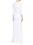 Back View - Click To Enlarge - GIVENCHY - Ruche waist side slit crepe jersey gown