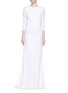 Main View - Click To Enlarge - GIVENCHY - Ruche waist side slit crepe jersey gown