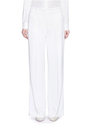 Main View - Click To Enlarge - GIVENCHY - Pleat wide leg stretch cady pants