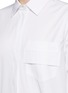 Detail View - Click To Enlarge - GIVENCHY - Strap pocket long cotton poplin shirt