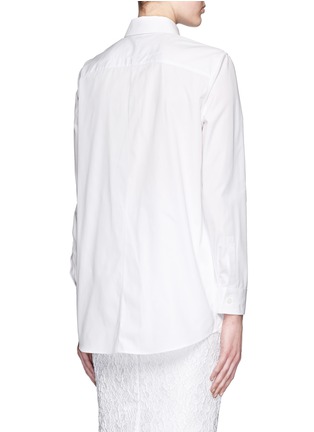 Back View - Click To Enlarge - GIVENCHY - Strap pocket long cotton poplin shirt