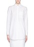 Main View - Click To Enlarge - GIVENCHY - Strap pocket long cotton poplin shirt