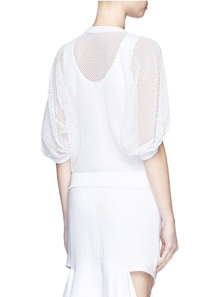 Back View - Click To Enlarge - GIVENCHY - Bell sleeve mesh knit sweater