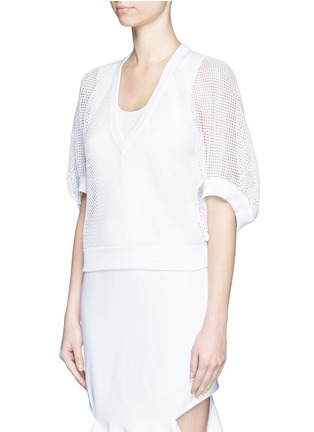 Front View - Click To Enlarge - GIVENCHY - Bell sleeve mesh knit sweater