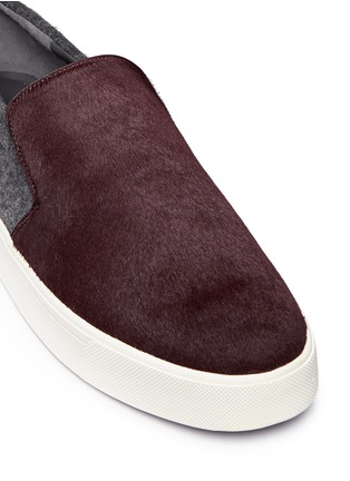 Detail View - Click To Enlarge - VINCE - 'Brea' calfhair felted wool combo skate slip-ons
