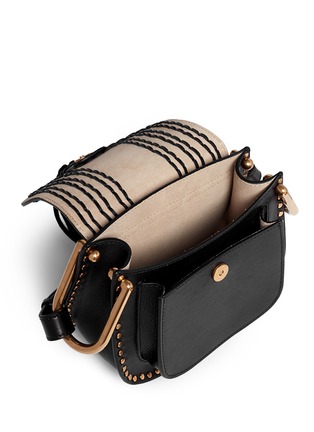 Detail View - Click To Enlarge - CHLOÉ - 'Hudson' mini stud braided leather bag