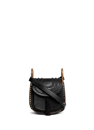 Main View - Click To Enlarge - CHLOÉ - 'Hudson' mini stud braided leather bag