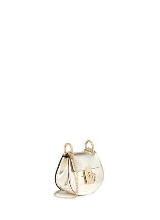 Front View - Click To Enlarge - CHLOÉ - 'Drew' nano mirror leather shoulder bag