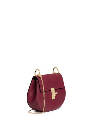 Front View - Click To Enlarge - CHLOÉ - 'Drew' small grainy leather shoulder bag