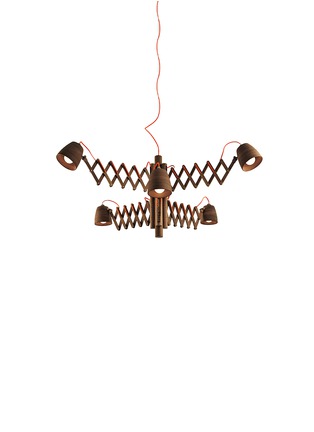 Main View - Click To Enlarge - CHANNELS - Finnieston walnut chandelier