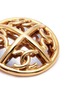 Detail View - Click To Enlarge - VINTAGE CHANEL - Cut-out logo cage round brooch