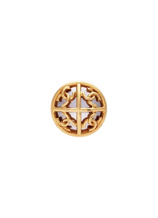 Main View - Click To Enlarge - VINTAGE CHANEL - Cut-out logo cage round brooch