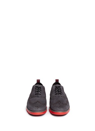 Figure View - Click To Enlarge -  - 'ZeroGrand No Stitch' suede Oxfords