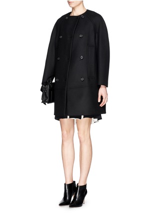 Figure View - Click To Enlarge - PROENZA SCHOULER - Wool blend double breasted bomber coat