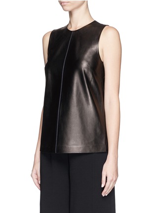 Front View - Click To Enlarge - PROENZA SCHOULER - Vent back leather tank top