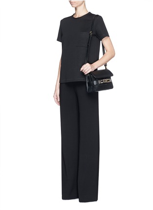 Figure View - Click To Enlarge - PROENZA SCHOULER - Stretch wool wide leg pants