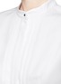 Detail View - Click To Enlarge - PROENZA SCHOULER - Pleat placket cotton piqué dress