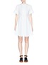Main View - Click To Enlarge - PROENZA SCHOULER - Pleat placket cotton piqué dress