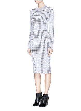 Front View - Click To Enlarge - PROENZA SCHOULER - Cable knit sweater dress