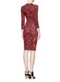 Back View - Click To Enlarge - ALEXANDER MCQUEEN - Patchwork print stretch jersey dress