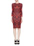 Main View - Click To Enlarge - ALEXANDER MCQUEEN - Patchwork print stretch jersey dress