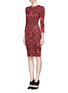 Figure View - Click To Enlarge - ALEXANDER MCQUEEN - Patchwork print stretch jersey dress