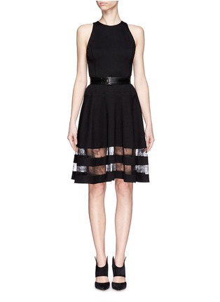 Main View - Click To Enlarge - JASON WU - Lace stripe flare dress