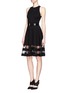 Figure View - Click To Enlarge - JASON WU - Lace stripe flare dress